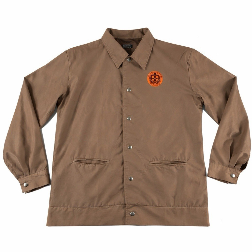 Time Variance Authority TVA Variant Coach Jacket Brown Snap Front Streetwear 3XL